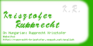 krisztofer rupprecht business card